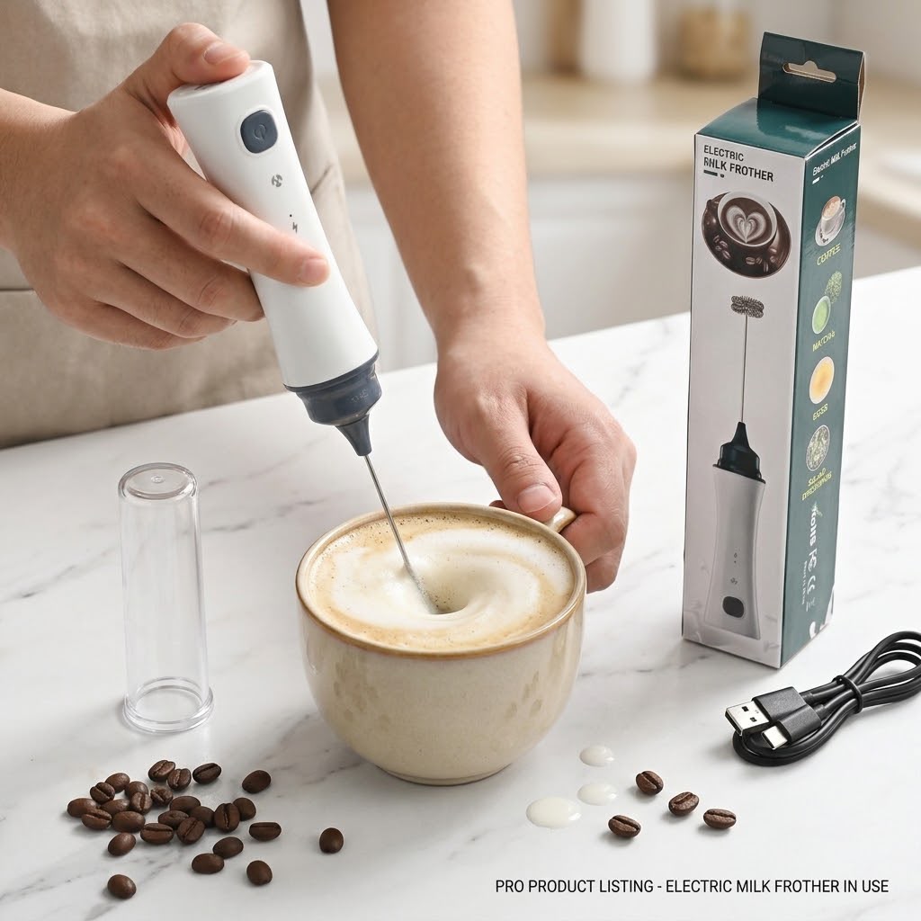 Rechargeable Electric Milk Frother